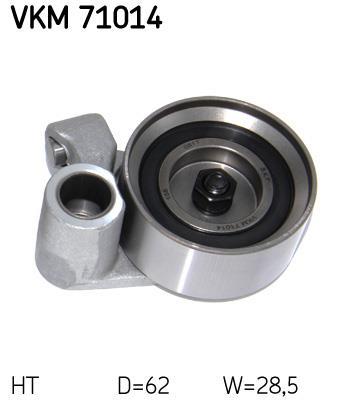 Galet tendeur de courroie de distribution (Galet tendeur de courroie crantée) SKF ref. VKM 71014